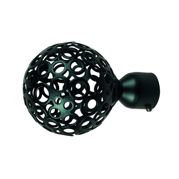 leroy merlin finale per bastone nuvole boccia fiore sfera in alluminio verniciato nero Ø 20 mm, 2 pezzi