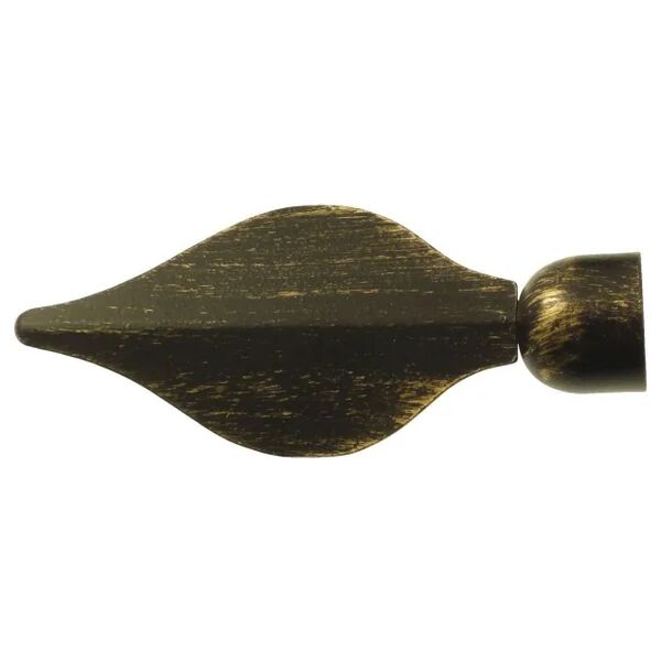 leroy merlin finale per bastone eco dardo pomolo in ferro verniciato nero oro Ø 20 mm, 1 pezzo