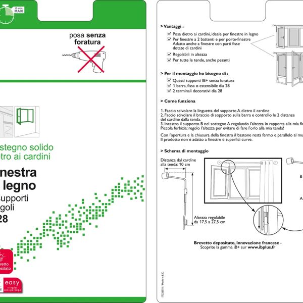 leroy merlin supporto 28mm ib + ruggine , 2 pezzi