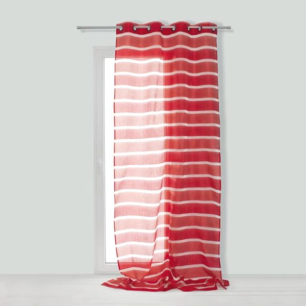 leroy merlin tenda semi-filtrante yanae rosso, occhiello 140x280 cm