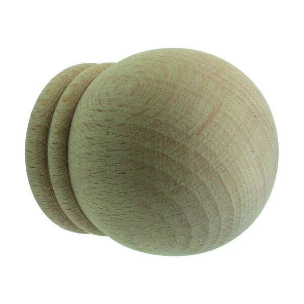 leroy merlin finale per bastone aosta sfera in legno grezzo faggio Ø 28 mm, 2 pezzi