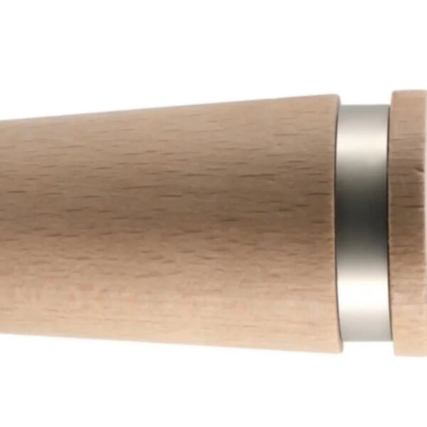 inspire finale per bastone atelier pomolo in legno grezzo rovere Ø 28 mm , 2 pezzi