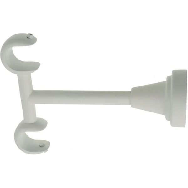 leroy merlin supporto doppio aperto Ø16mm stelvio in alluminio bianco opaco 9cm, 2 pz