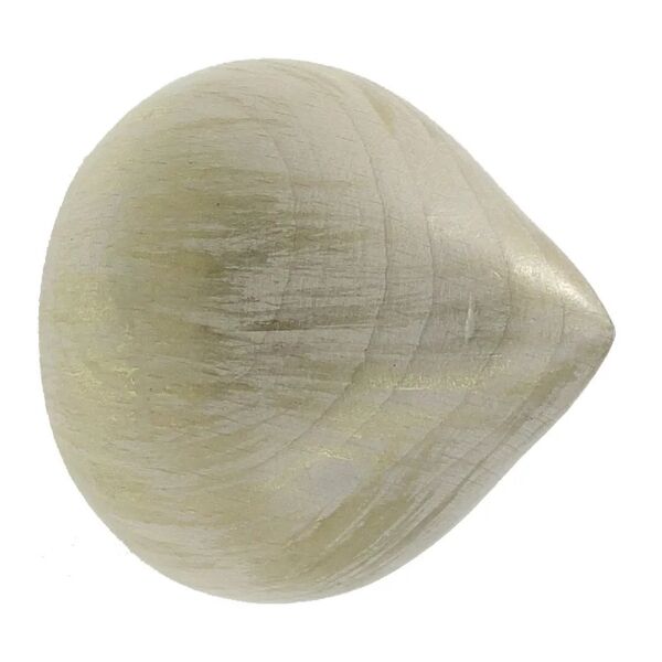 leroy merlin finale per bastone firenze ghianda cono in legno verniciato avorio Ø 28 mm, 2 pezzi