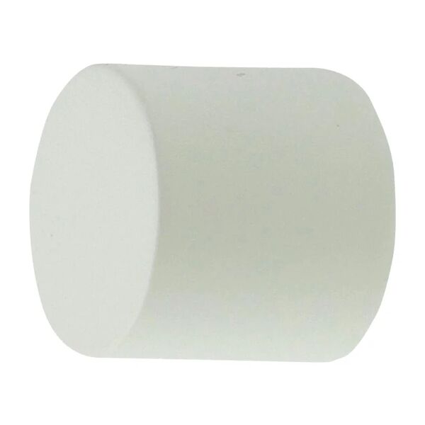 leroy merlin finale per bastone stelvio tappo cilindro in alluminio ottonato bianco Ø 16 mm, 2 pezzi