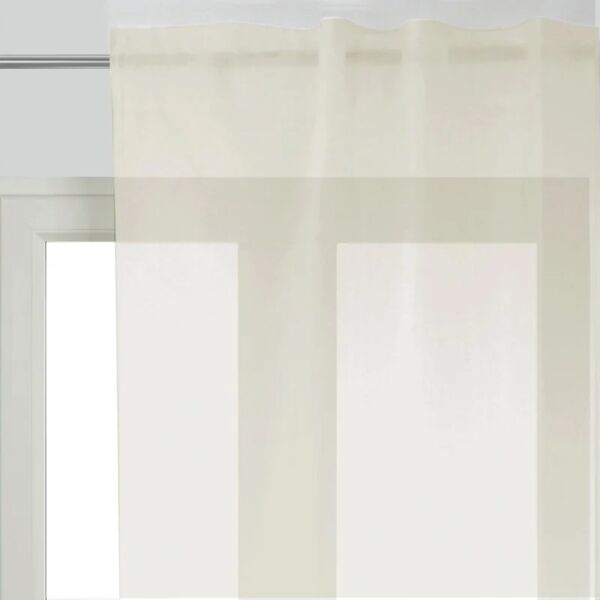 leroy merlin tenda filtrante voile chic beige, fettuccia e passanti nascosti 140x300 cm