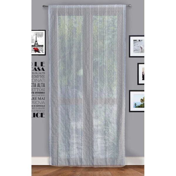 leroy merlin tenda filtrante gardenia grigio, fettuccia e passanti nascosti 140x320 cm