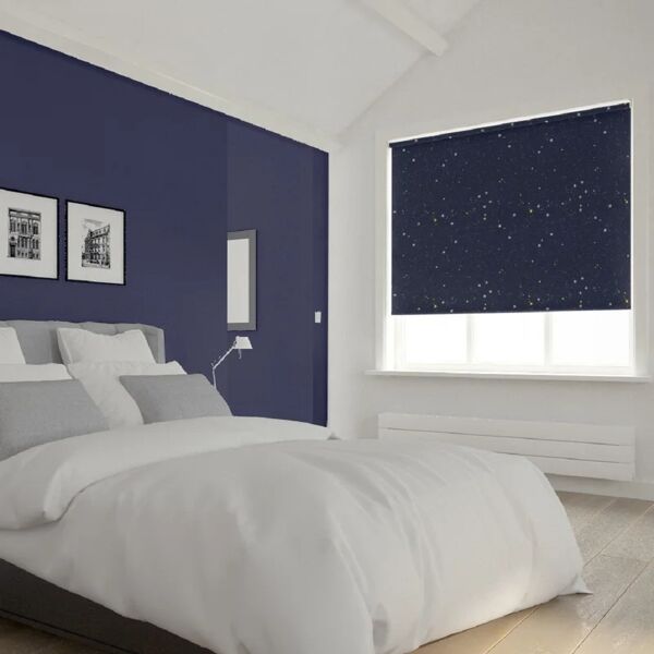 trendiy tenda a rullo notte stellata blu scuro 75x250 cm