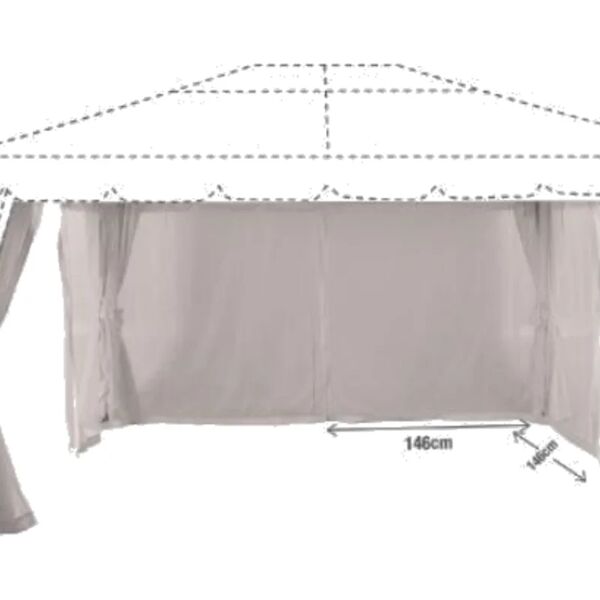 naterial tenda zanzariera ysis marrone l 204 x h 292 cm