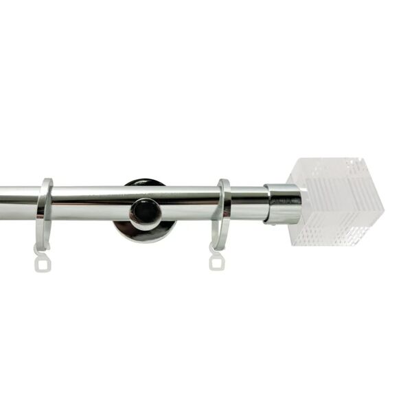 leroy merlin kit bastone per tenda  mistral 1 in ferro cromato grigio / argento Ø 20 mm l 240 cm
