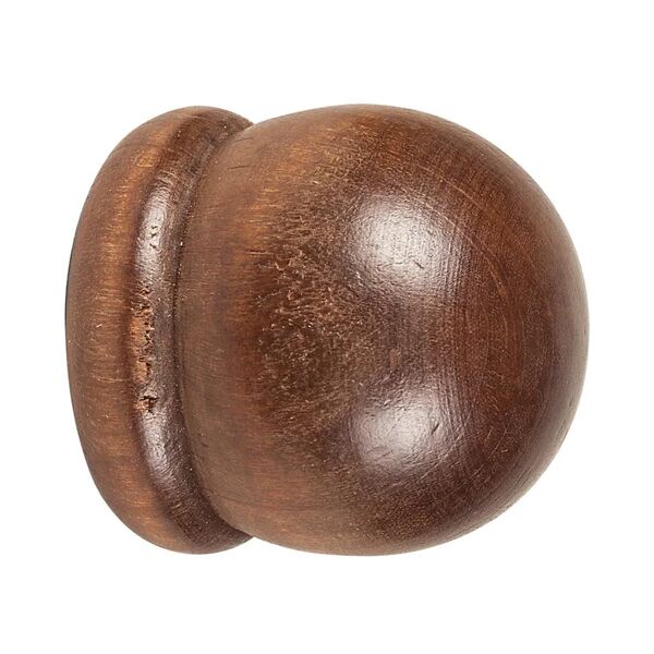 leroy merlin finale per bastone berlino palla sfera in legno verniciato noce Ø 28 mm, 2 pezzi
