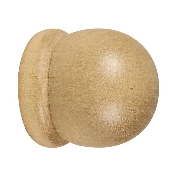 leroy merlin finale per bastone parigi palla sfera in legno grezzo rovere Ø 28 mm, 2 pezzi