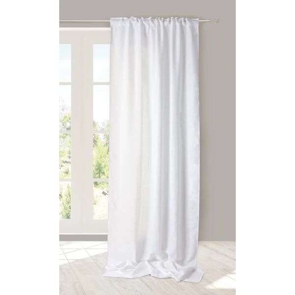 leroy merlin tenda semi-filtrante dania bianco, fettuccia e passanti nascosti 140x320 cm