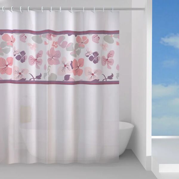 gedy tenda doccia pot-pourri in peva lilla/rosa l 240 x h 200 cm