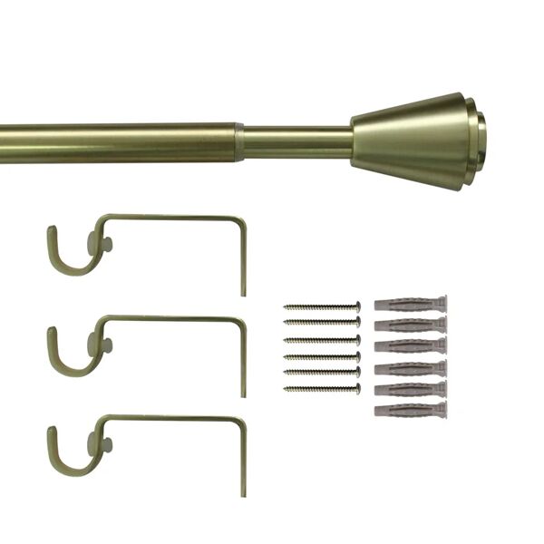 inspire kit bastone per tenda a pressione estensibile da 160 a 300 cm orno in ferro verniciato giallo / dorato Ø 19 mm