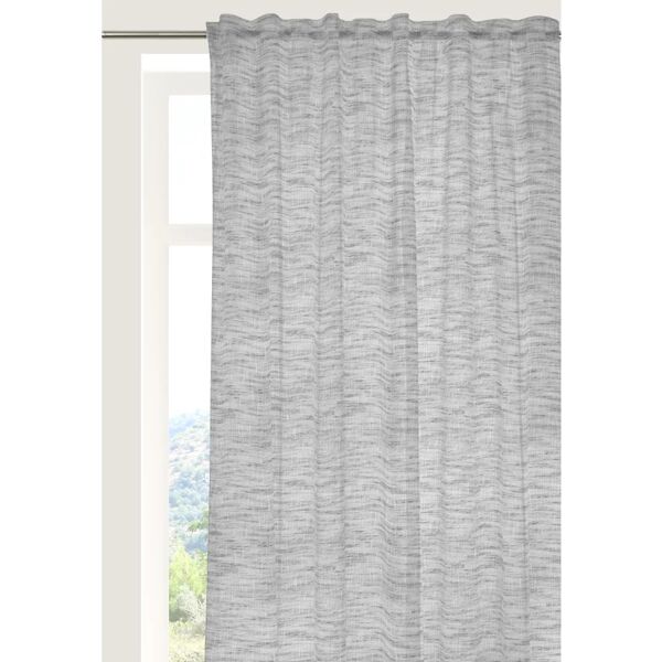 leroy merlin tenda semi-filtrante argan grigio, fettuccia e passanti nascosti 300x280 cm