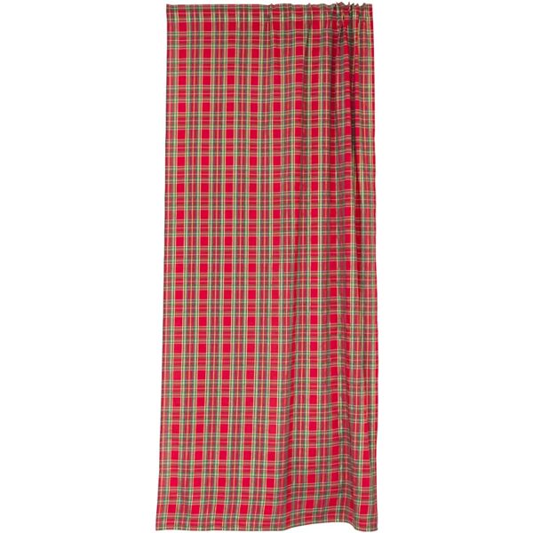 leroy merlin tenda oscurante lurex tartan rosso, passanti nascosti 135x280 cm