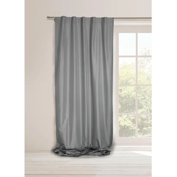 leroy merlin tenda oscurante linen grigio, fettuccia e passanti nascosti 140x300 cm