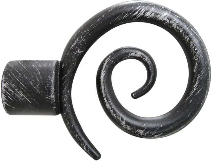 leroy merlin kit bastone per tenda estensibile da 120 a 210 cm spirale in ferro ottonato argento, nero Ø 19 mm