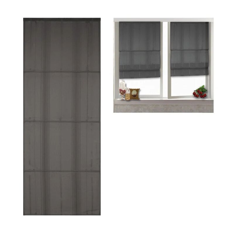 leroy merlin tendina a vetro semi-filtrante neutra grigio, fettuccia e passanti nascosti 60x170 cm