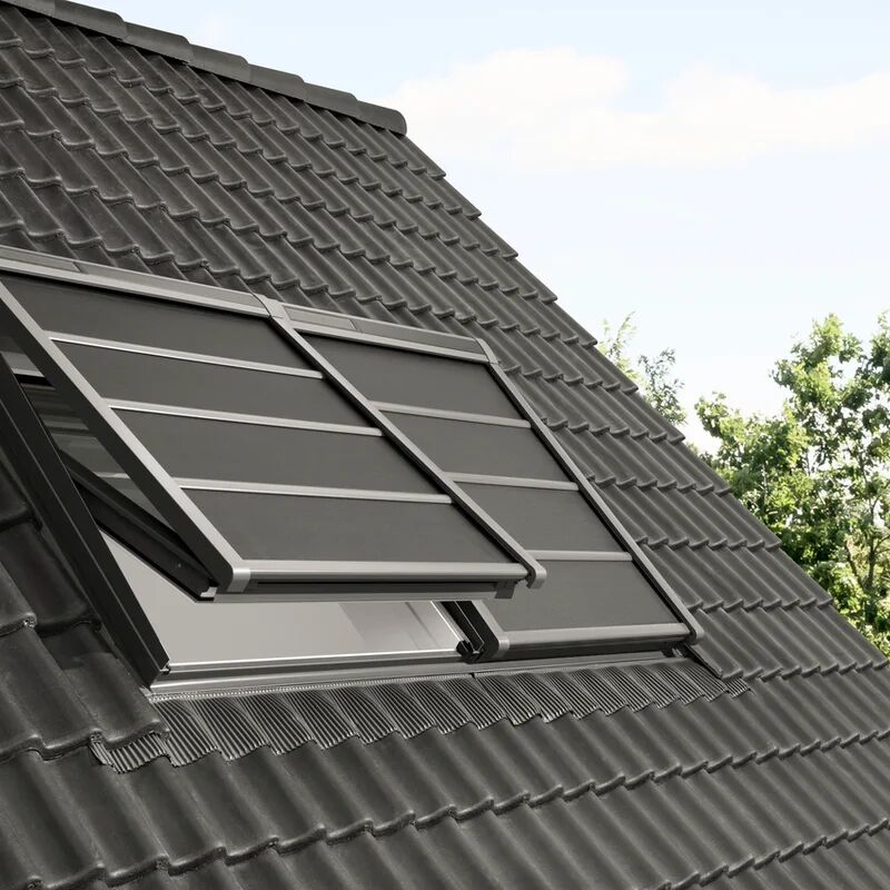 velux tenda esterna per finestra da tetto oscurante  sssck060000s l 55 x h 118 cm nero compatto