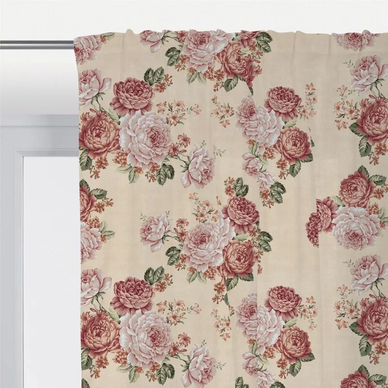 leroy merlin tenda coprente floral beige, nastro arricciatura automatica 140x290 cm