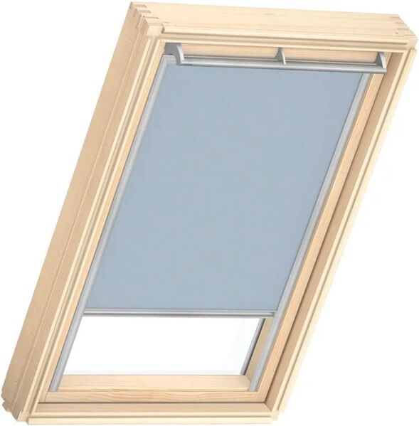 velux tenda per finestra da tetto oscurante  dklmk084576s l 78 x h 140 cm azzurro