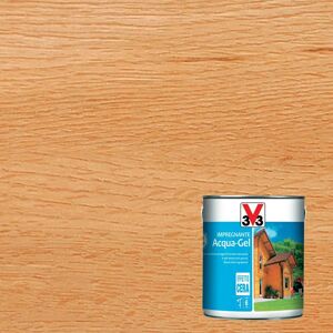 V33 Impregnante per legno da esterno a base acqua  Acqua-Gel pino satinato 2.5 lt, 6 anni di protezione.