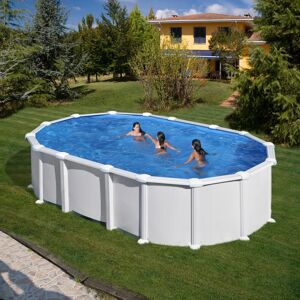 GRE Piscina fuori terra rigida  KITPROV6188 L int 6.1 m x 3.75 m  H 1.32 m