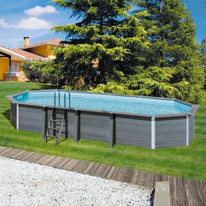 GRE Piscina fuori terra rigida  KPCOV80 L int 7.58 m x 3.4 m  H 1.24 m