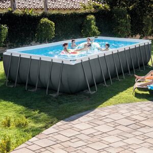 Intex Piscina fuori terra tubolare  Ultra XTR Frame L int 7.32 m x 3.66 m  H 1.32 m