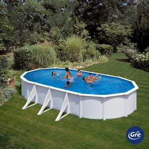 GRE Piscina fuori terra rigida  KIT730Q L int 7.3 m x 3.75 m  H 1.2 m