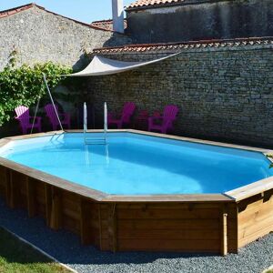 SUNBAY Piscina Fuori Terra In Legno Ovale Gre Safran