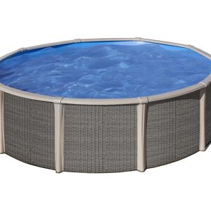 GRE Fusion Piscina Fuoriterra Rotonda Rattan Dm 460 Cm