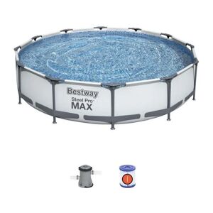 Bestway Piscina fuori terra rotonda ø 366x76 cm con pompa Steel Pro MAX  56416