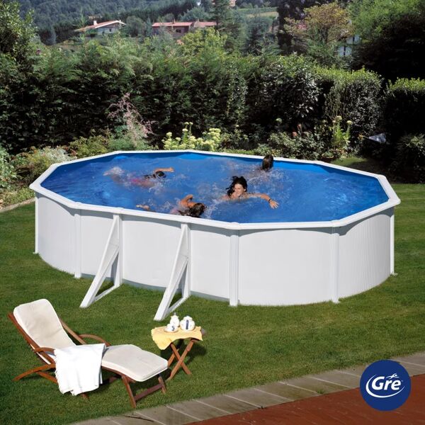 gre piscina fuori terra rigida  kit610q l int 6.1 m x 3.75 m  h 1.2 m