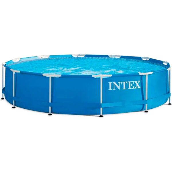 intex 28212np - piscina metal frame rotonda con pompa filtro, 366x76 cm