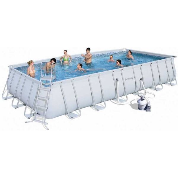 bestway piscina fuori terra power steel piscina 732x366x132 h cm con filtro a sabbia e scaletta