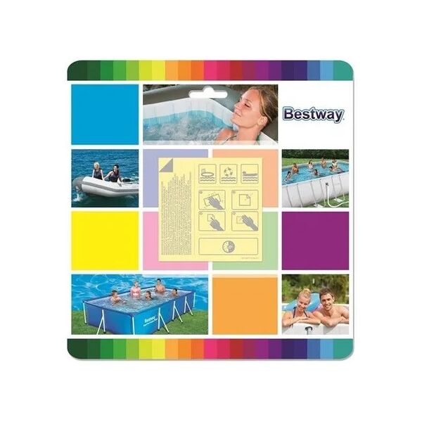 bestway toppe di riparazione per piscine 10 pezzi resistenti all'acqua