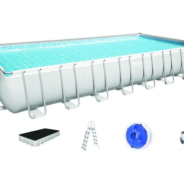 bestway piscina fuori terra rettangolare power steel 956x488x132cm