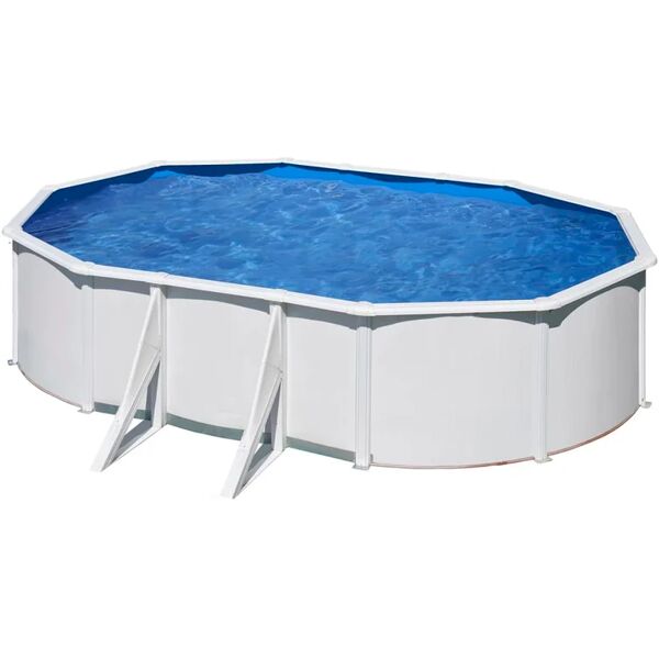 gre set piscina azores ovale bianca 500x300 cm kitprov5