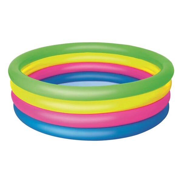 bestway piscina a 4 anelli colore arcobaleno 157x46 cm per bambini