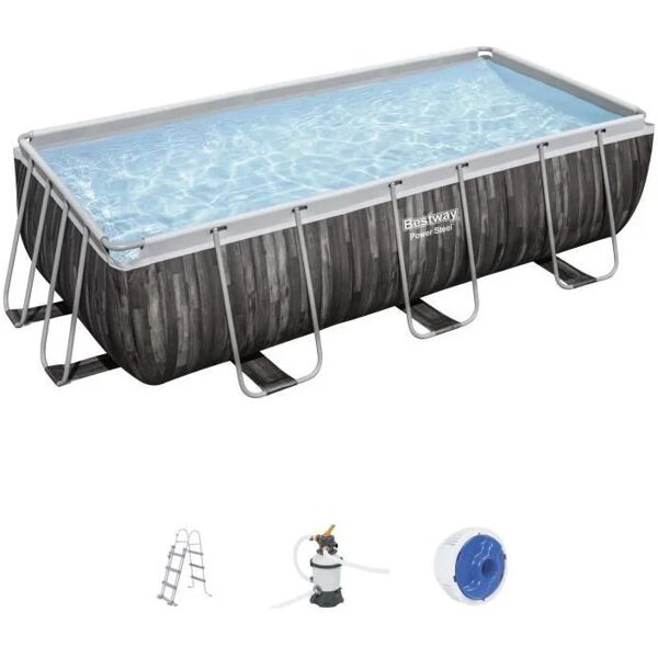 bestway piscina fuori terra  power steel™ 404 x 201 x 100 cm, filtro a sabbia, scaletta, diffusore chemconnect™