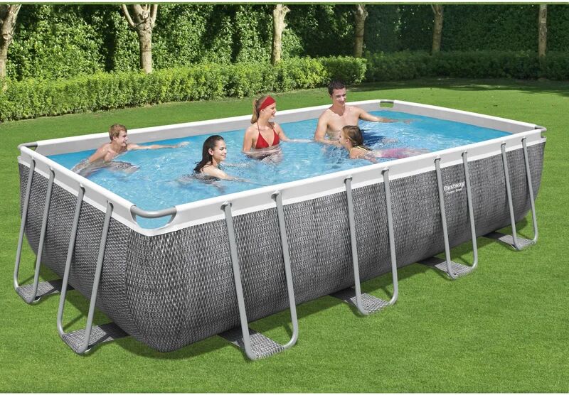 bestway piscina fuori terra tubolare  power steel l int 5.49 m x 2.74 m  h 1.22 m