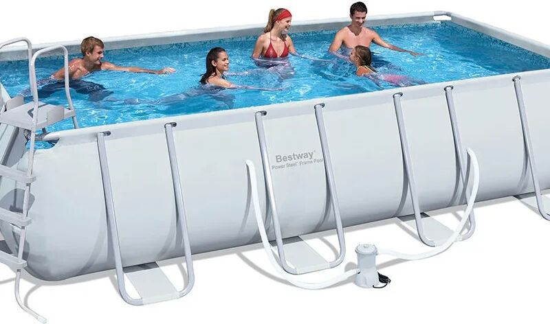 bestway piscina con telaio in metallo fuori terra 488x274x122h cm  56332