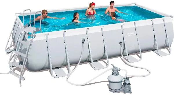 bestway piscina fuori terra power steel frame 549x274x122 h cm con filtro sabbia e scaletta inclusa