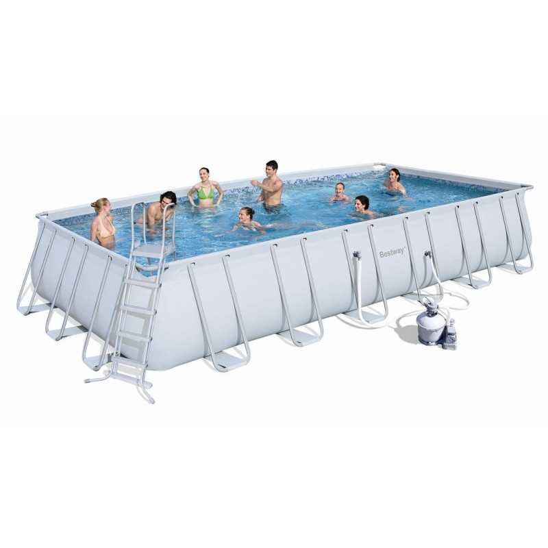 bestway piscina fuori terra power steel piscina 732x366x132 h cm con filtro a sabbia e scaletta
