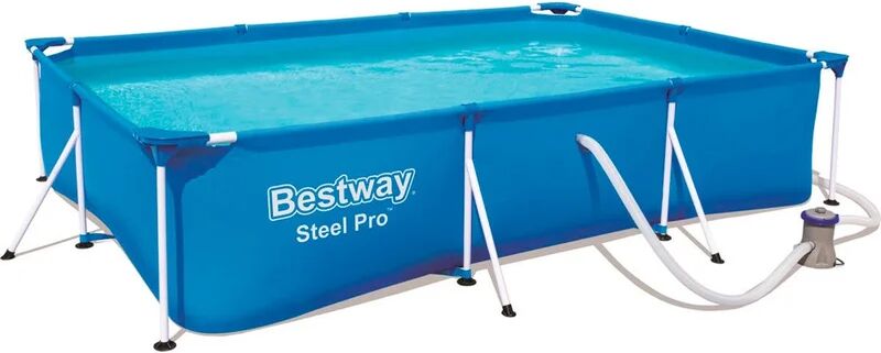 bestway piscina rettangolare frame 300x201xh66 c/pompa filtro cartuccia 56411 - best way