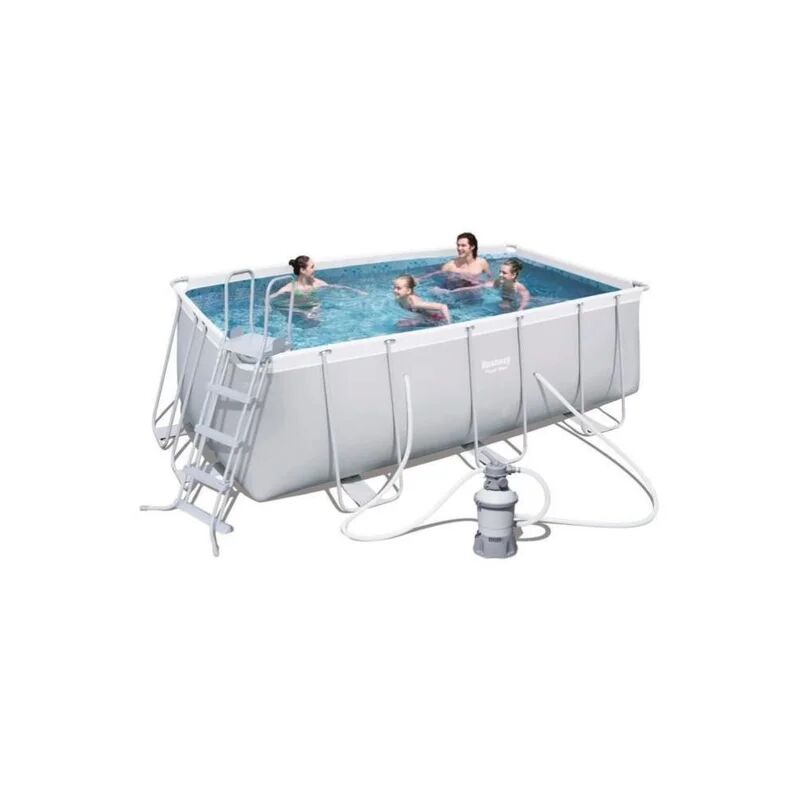 bestway power steel piscina frame rettangolare cm. 412x201x122