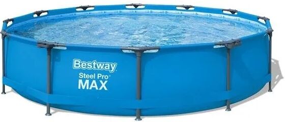 bestway piscina fuori terra tubolare  steel pro max 366x76 cm pompa filtro a cartuccia 1.249 litri/ora